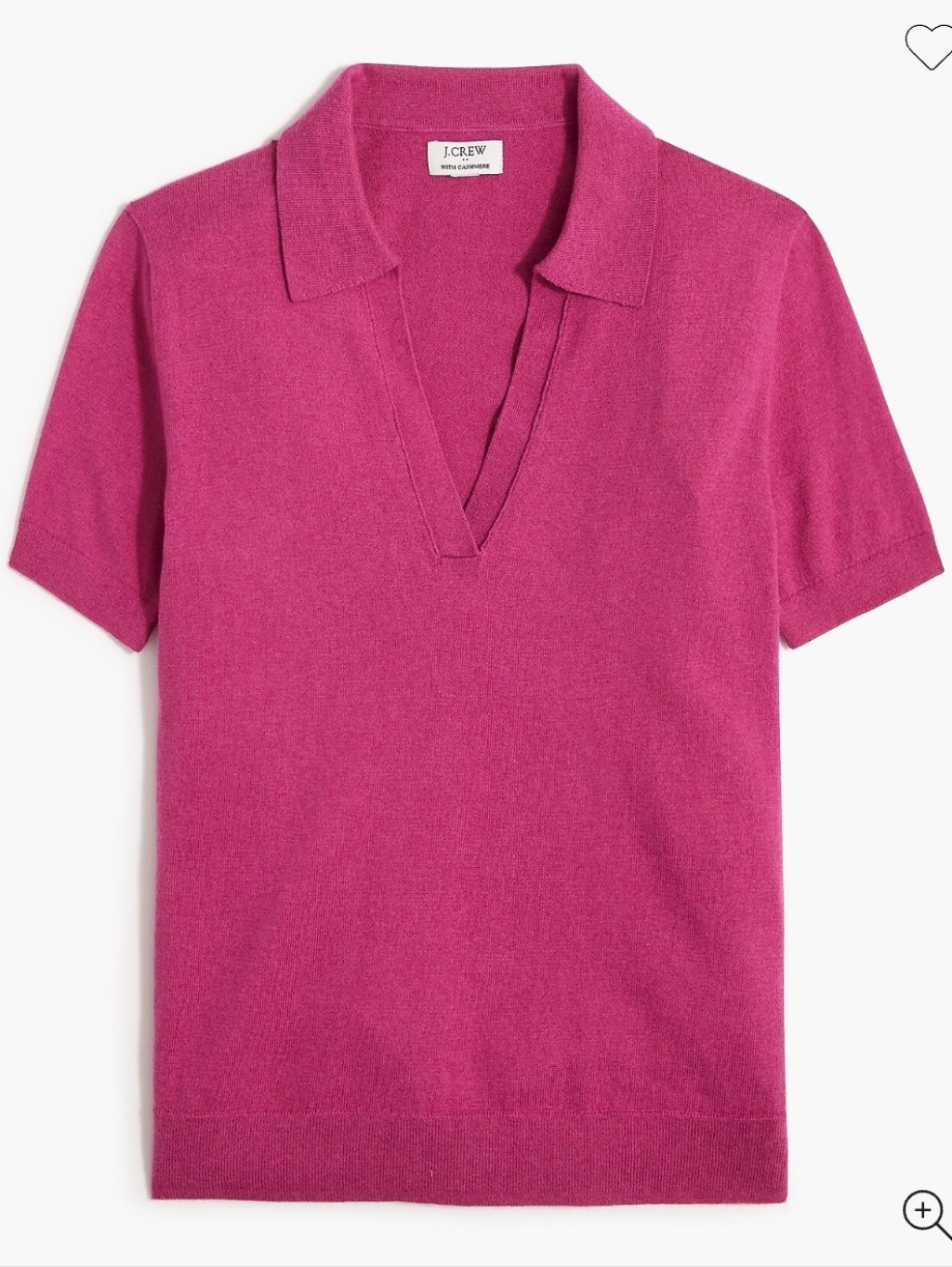 Plus Size J Crew Factory Cotton Cashmere Blend Polo Sweater Amaranth 3x